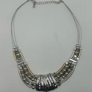Elegant Silver and Gold Necklace